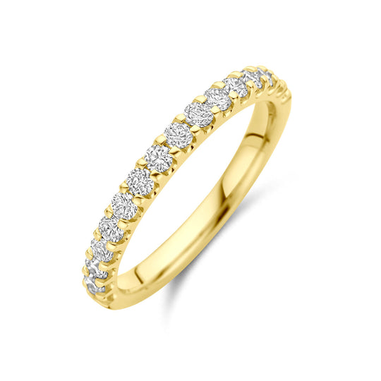 14k Geelgouden Ring 0.25ct Lab Grown Diamant H SI – 2 mm