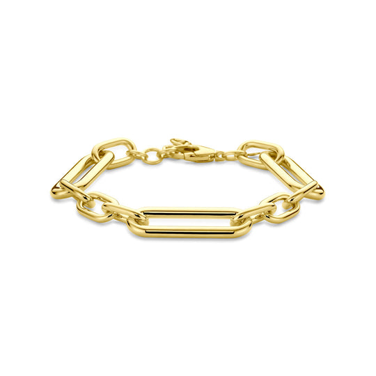 14k Gouden Schakelarmband 11 mm – 18 + 2,5 cm met Karabijnsluiting