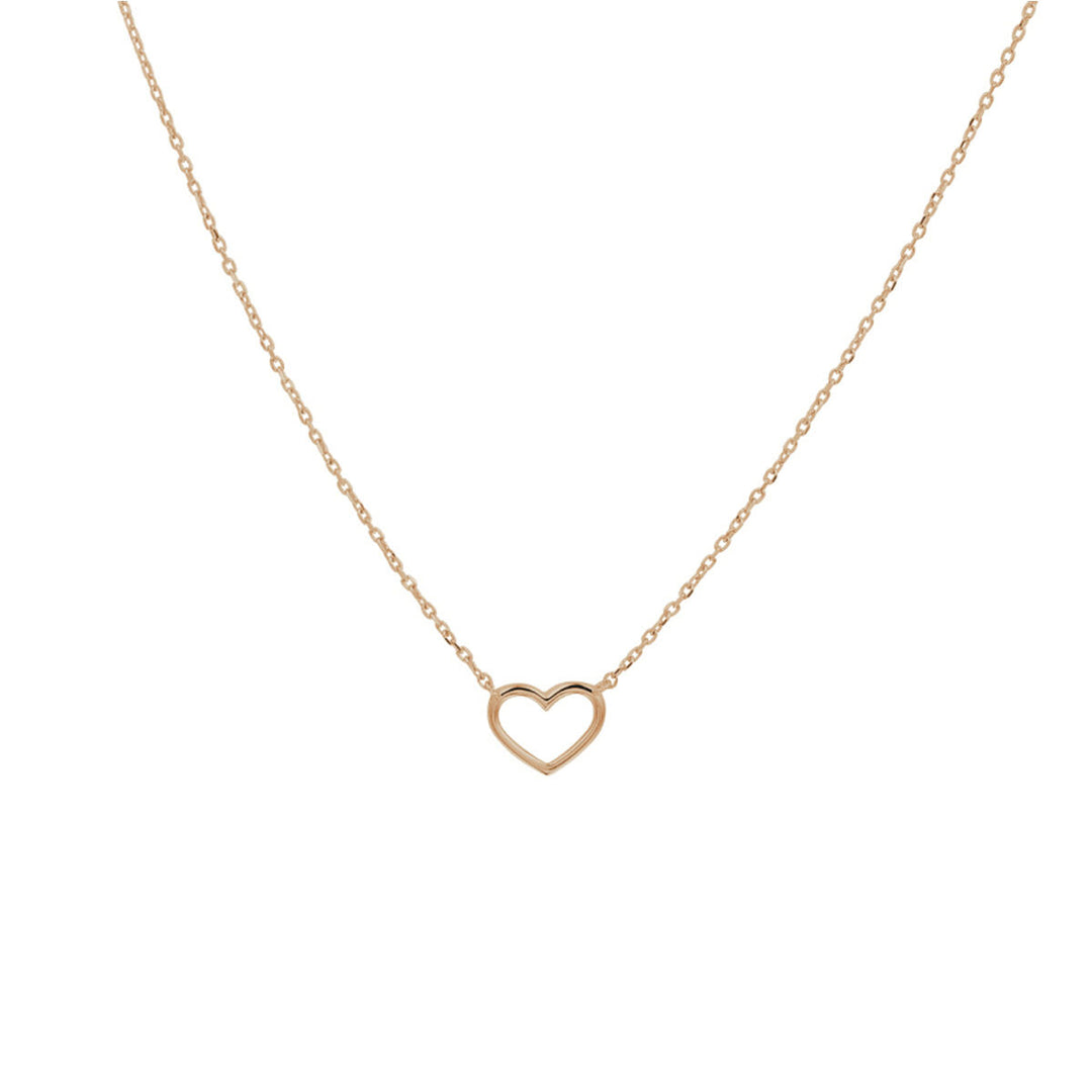 14k Roségouden Collier met Open Hartje – Verstelbaar 40-44 cm