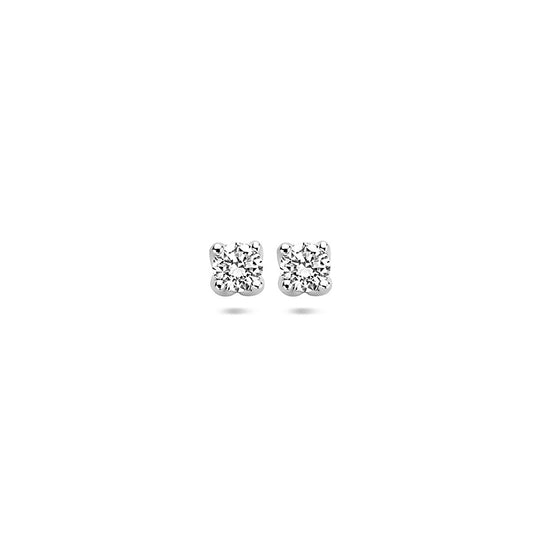 14k Witgouden Oorknoppen met Lab Grown Diamant 0.20ct – 3,25 mm (2x 0.10ct)