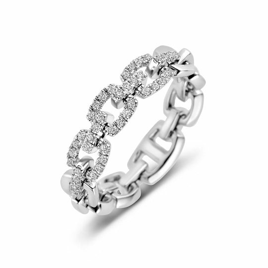14k Geelgouden Flexibele Ring met Diamant 0.24ct