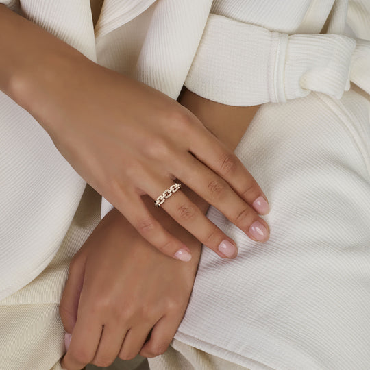 14k Geelgouden Flexibele Ring met Diamant 0.24ct