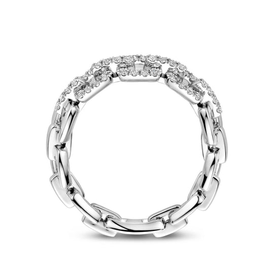 14k Geelgouden Flexibele Ring met Diamant 0.24ct