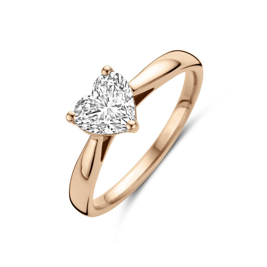 14k Geelgouden Ring met Lab Grown Diamant 1.00ct – 7 mm Breed
