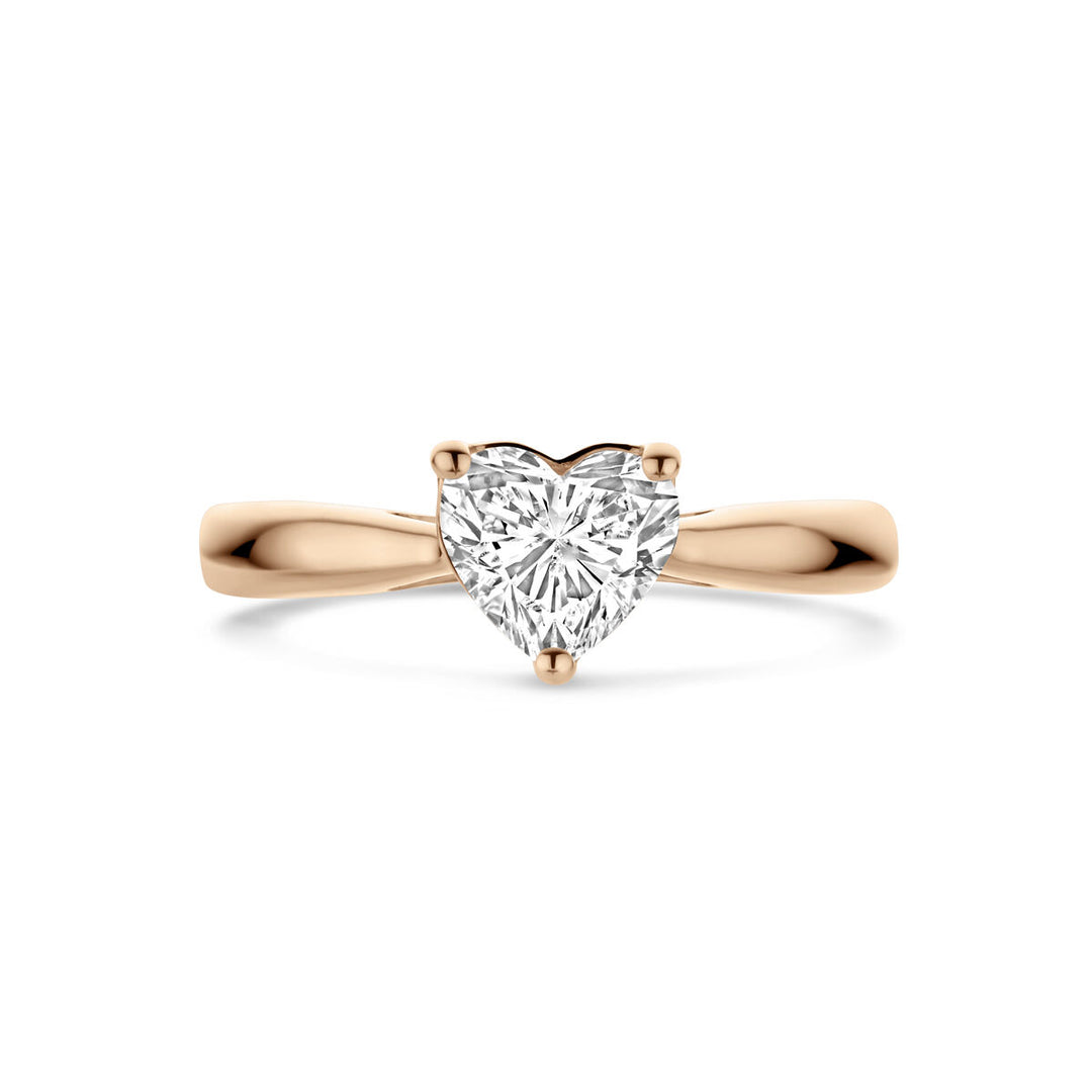 14k Geelgouden Ring met Lab Grown Diamant 1.00ct – 7 mm Breed