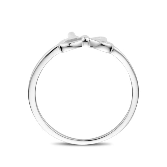 Gerhodineerde 925 Zilveren Ring met Strik - 10 mm Breed