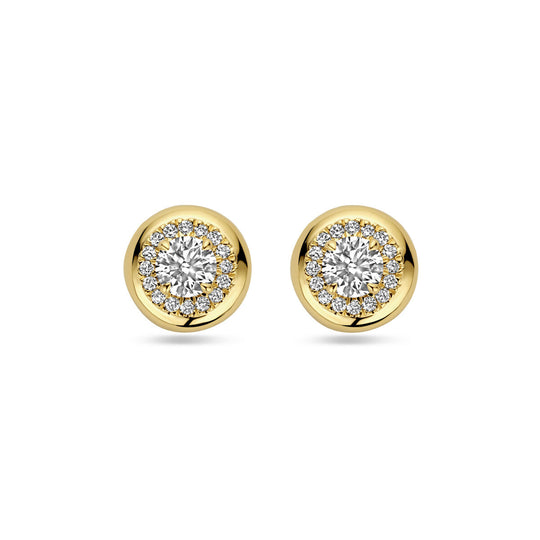 Elegante 14k Geelgouden Oorknoppen met Lab Grown Diamanten - Diamantgewicht 0.75ct
