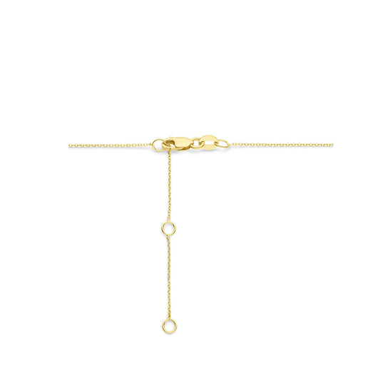 18k Geelgouden Collier met Hartvormige Diamant 0.20ct – 40-44 cm