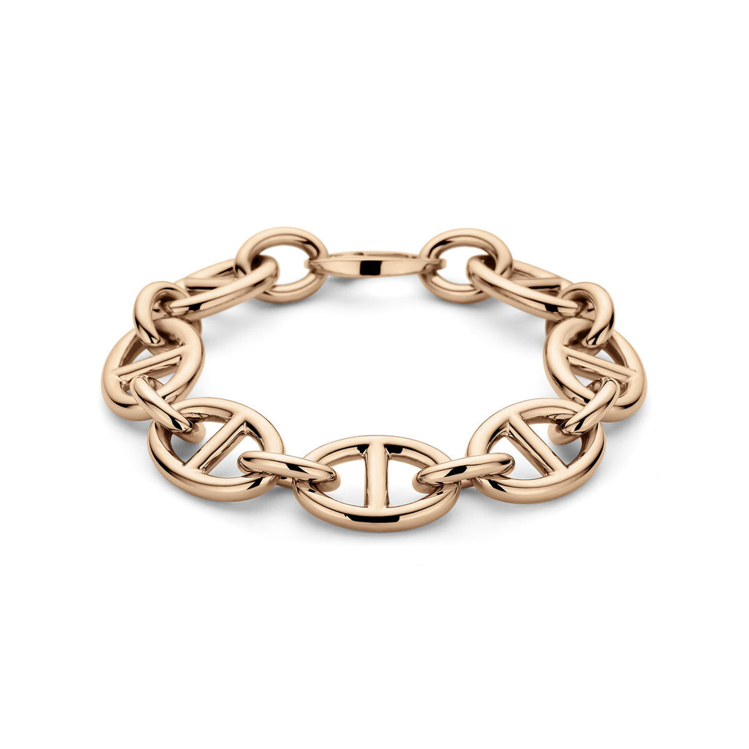 18k Roségouden Marine Armband 16 mm – 20,5 cm met Karabijnsluiting