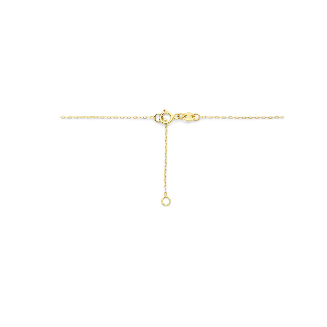 14k Geelgouden Collier met Hartje - Verstelbare Draaglengtes 42-45 cm