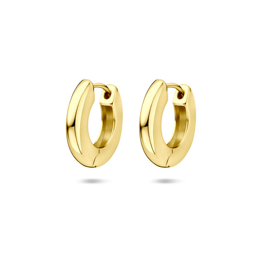 Verguld Zilveren Klapoorringen Geel – 15,5x3mm – 925 Zilver, 1 Micron