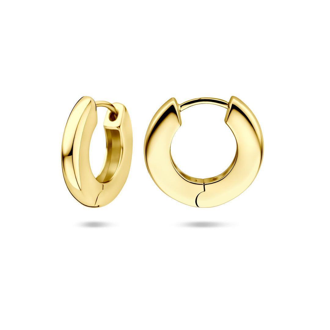 Verguld Zilveren Klapoorringen Geel – 15,5x3mm – 925 Zilver, 1 Micron