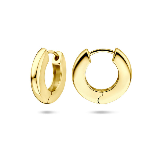 Verguld Zilveren Klapoorringen Geel – 15,5x3mm – 925 Zilver, 1 Micron