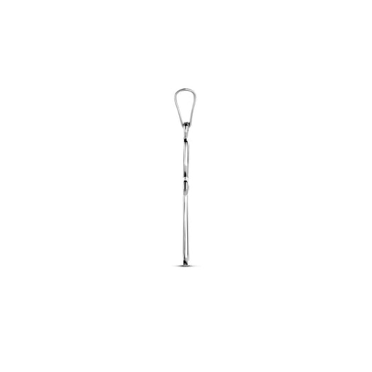 Gerhodineerd 925 Zilveren Hanger met Kruis - 36mm Hoogte | Tijdloos en Elegant Design