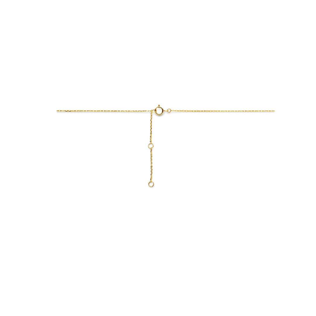 14k Geelkleurig Collier met Hartje – Verstelbare Lengte (41-45cm)