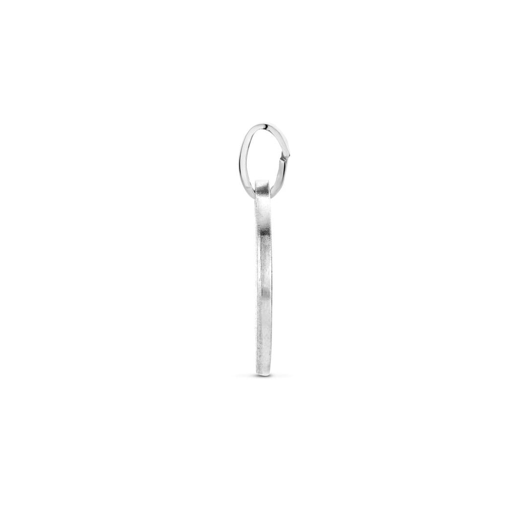 Gerhodineerde 925 Zilveren Graveerhanger – IJsmat Afwerking