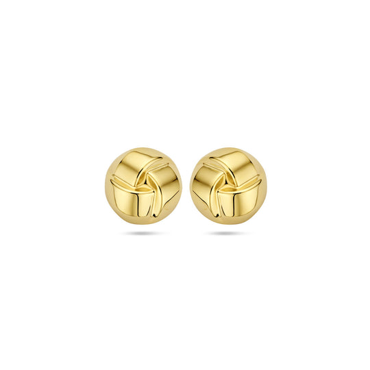 Elegante 14k Geelgouden Oorknoppen - Diameter 17mm