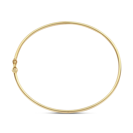 14K Geelgouden Bangle Armband - Luxe Gouden Armband met Verfijnde Afwerking