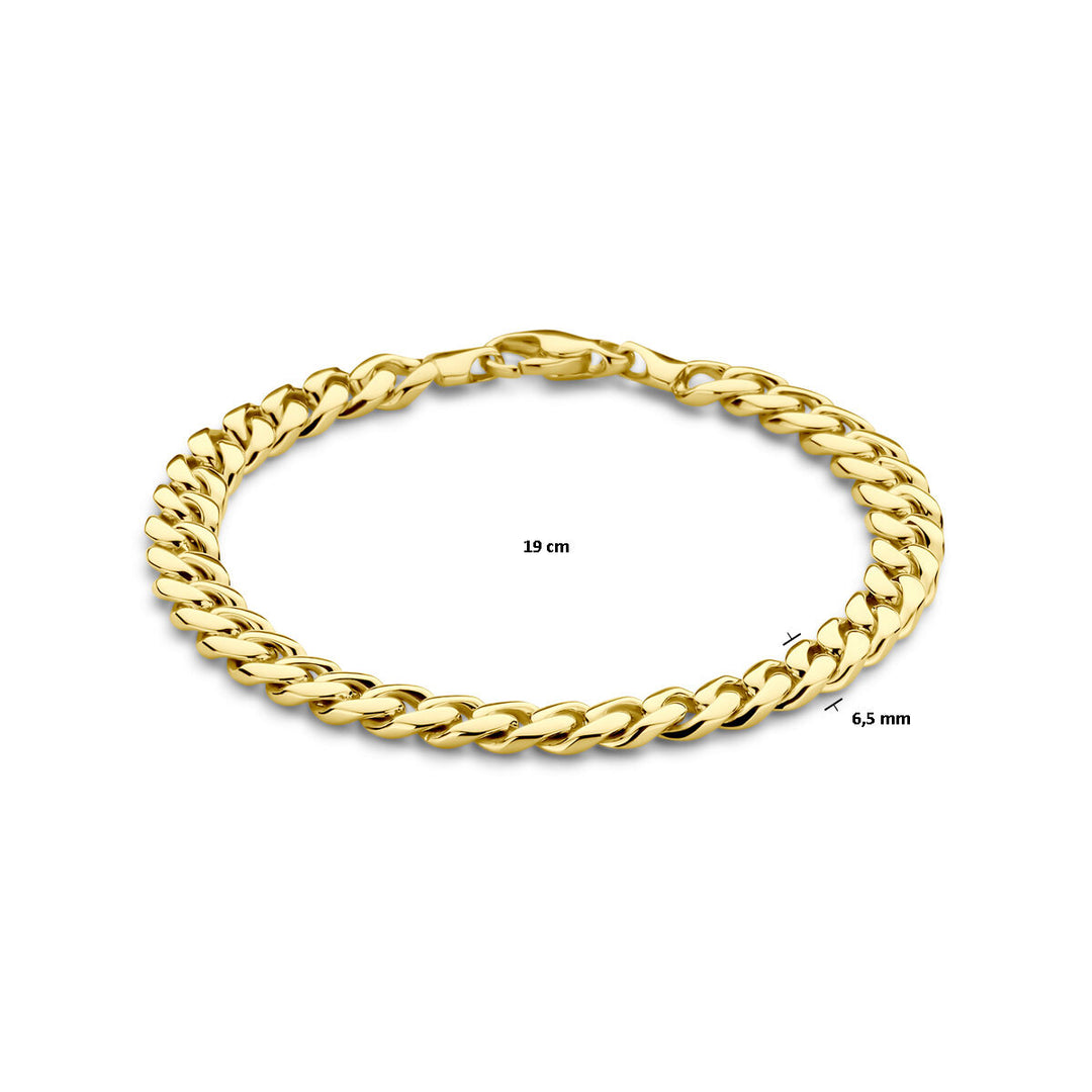 14k Geelgouden Armband met Gourmette Schakel – Tijdloze Luxe en Stijl