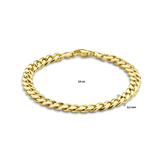 14k Geelgouden Armband met Gourmette Schakel – Tijdloze Luxe en Stijl