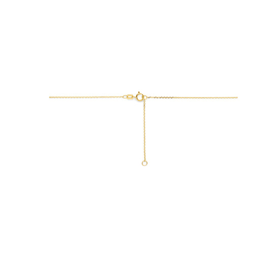 14k Geelgouden Collier met Parel – Verstelbare Draaglengtes (41-45cm), 1mm Schakelbreedte