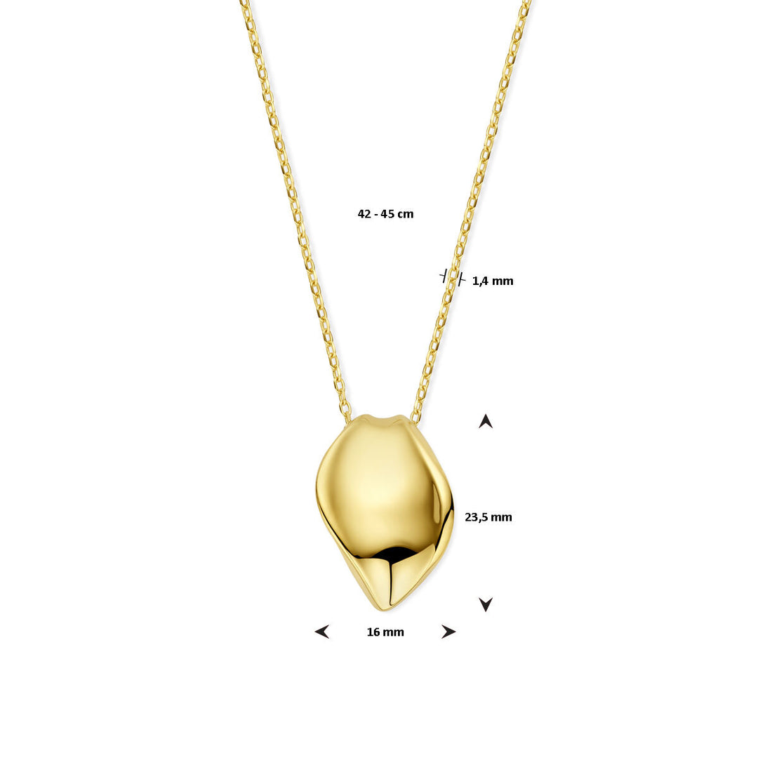 14k Geelgouden Collier met Hanger - Stijlvol en Tijdloos Ontwerp