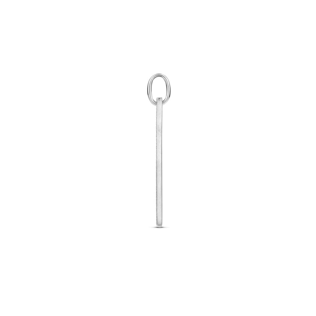 Gerhodineerde 925 Zilveren Hanger – Stijlvolle Rechthoekige Vorm