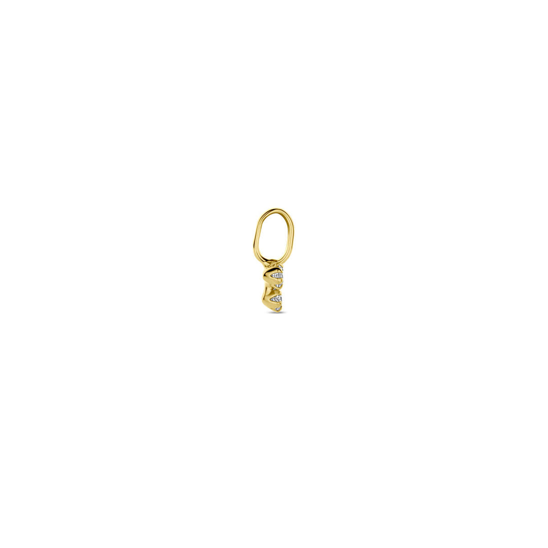 14K Geelgouden Hanger met Zirkonia – Stralend en Verfijnd