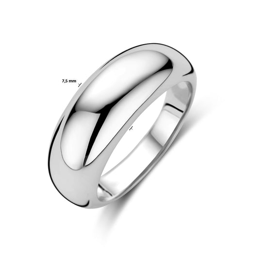 Gerhodineerde 925 Zilveren Ring - 7,5 mm Breed