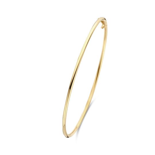 14K Geelgouden Bangle Armband - Luxe Gouden Armband met Verfijnde Afwerking