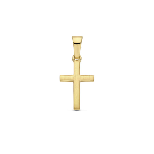 14K Geelgouden Hanger in de Vorm van een Kruis – Tijdloze Spiritualiteit en Elegantie