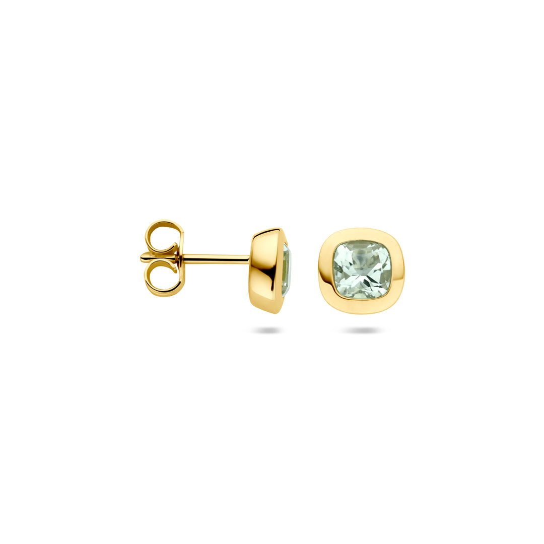 Oorknoppen groen amethist 7,5 mm