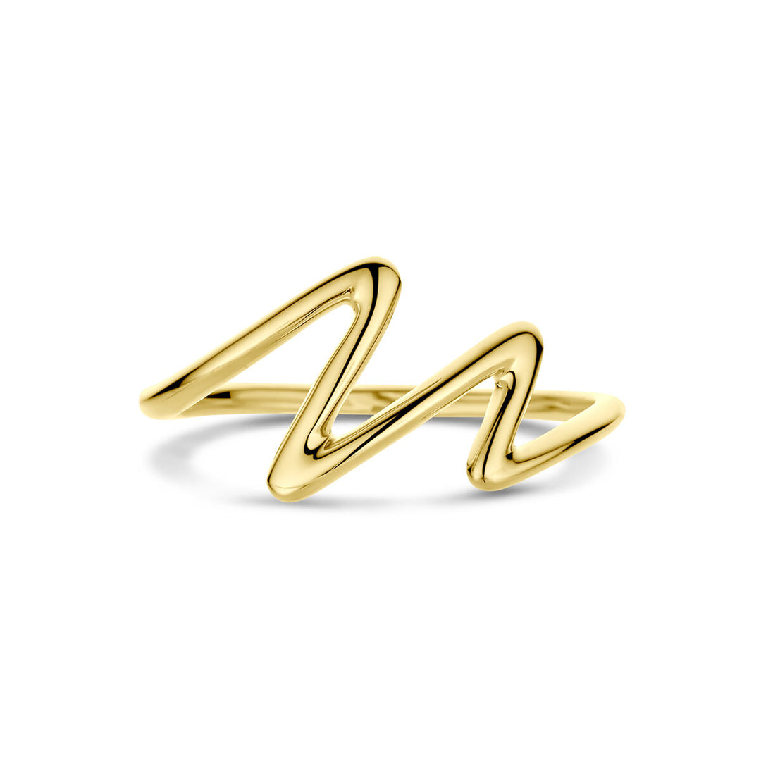 Stijlvolle 14k Geelgouden Ring - Breedte 10mm