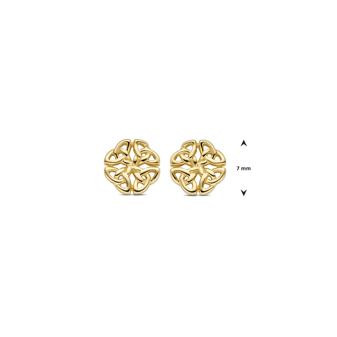 Stijlvolle 14k Geelgouden Oorknoppen - 7x7mm