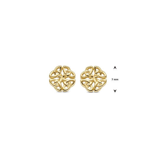 Stijlvolle 14k Geelgouden Oorknoppen - 7x7mm