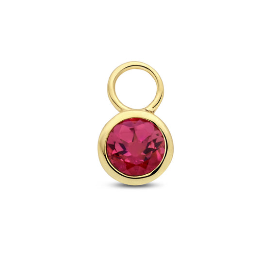 14K Geelgouden Oorringhanger Oktober Geboortesteen 8,5x6mm – Per Stuk