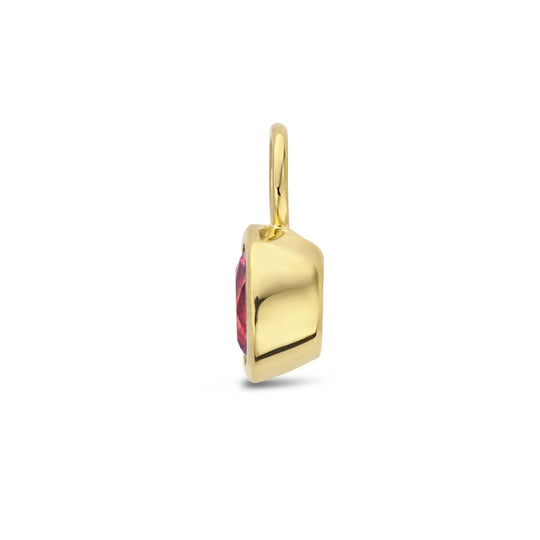14K Geelgouden Oorringhanger Oktober Geboortesteen 8,5x6mm – Per Stuk
