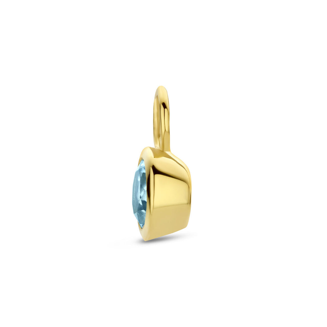 14K Geelgouden Oorringhanger December Geboortesteen 8,5x6mm – Per Stuk