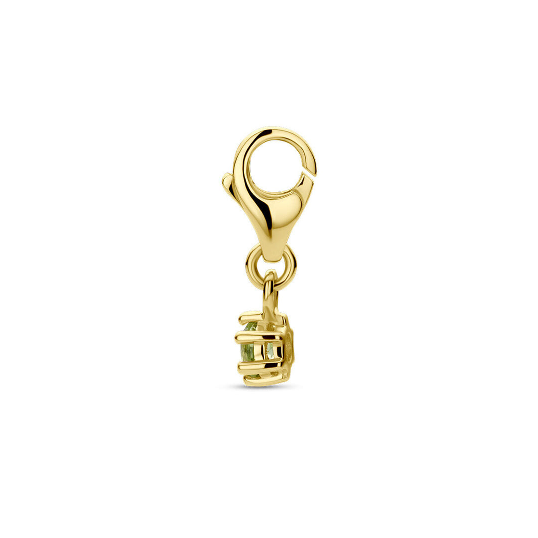 14K Geelgouden Slotbedel met Augustus Geboortesteen – 15,5mm