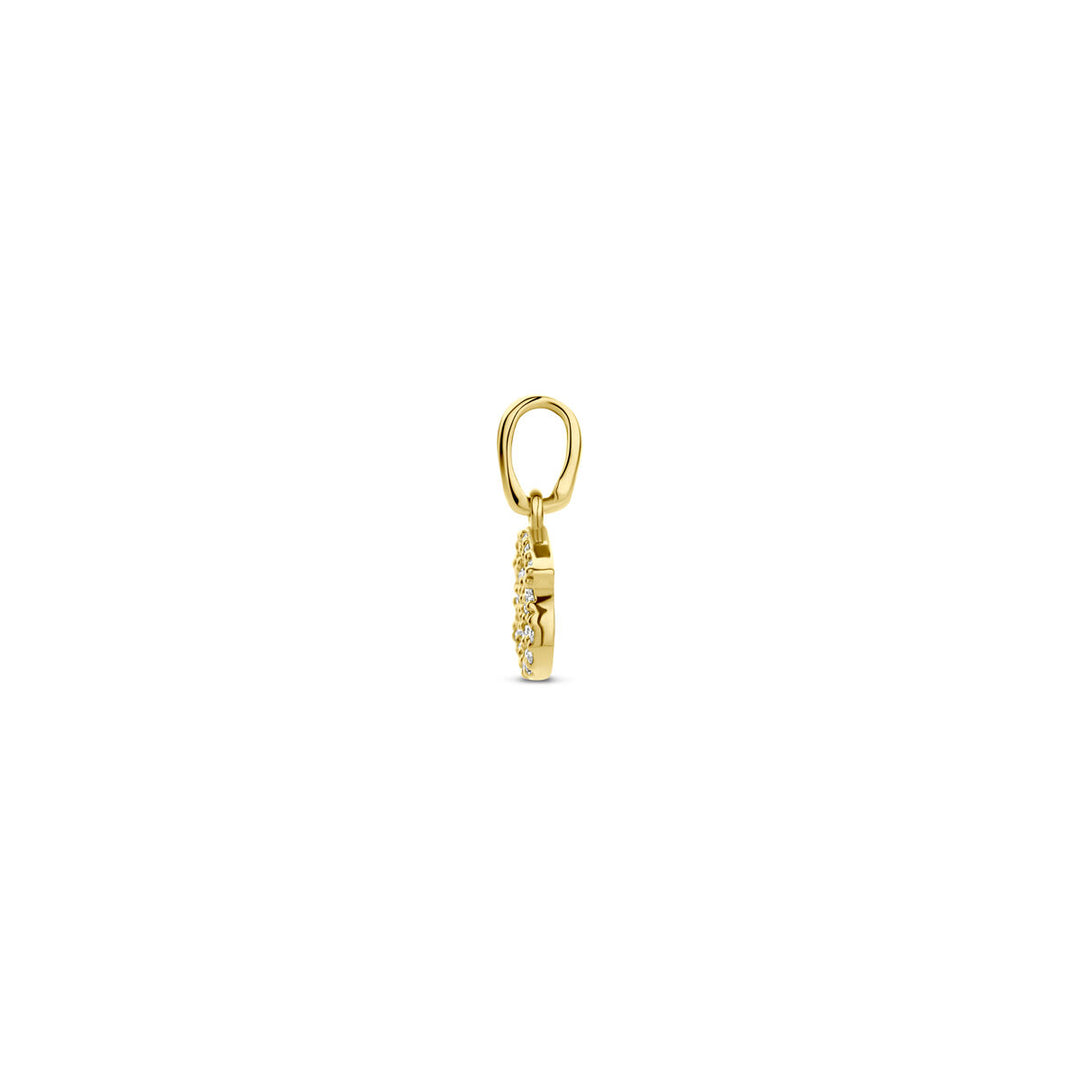 14k Geelgouden Hanger Sterrenbeeld Kreeft met Diamant H SI