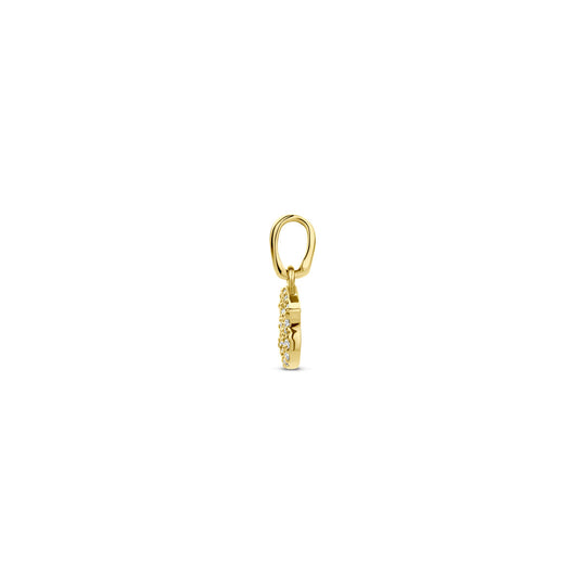 14k Geelgouden Hanger Sterrenbeeld Kreeft met Diamant H SI