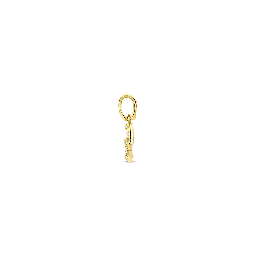 14k Geelgouden Hanger Sterrenbeeld Boogschutter met Diamant H SI