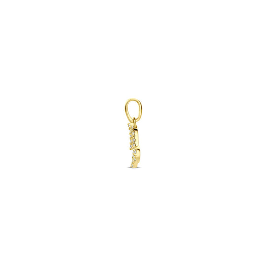 14k Geelgouden Hanger Sterrenbeeld Steenbok met Diamant H SI