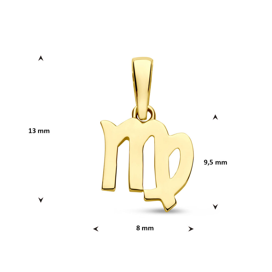 14k Geelgouden Hanger Sterrenbeeld Maagd – Per Stuk
