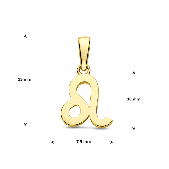 14k Geelgouden Hanger Sterrenbeeld Leeuw – Per Stuk