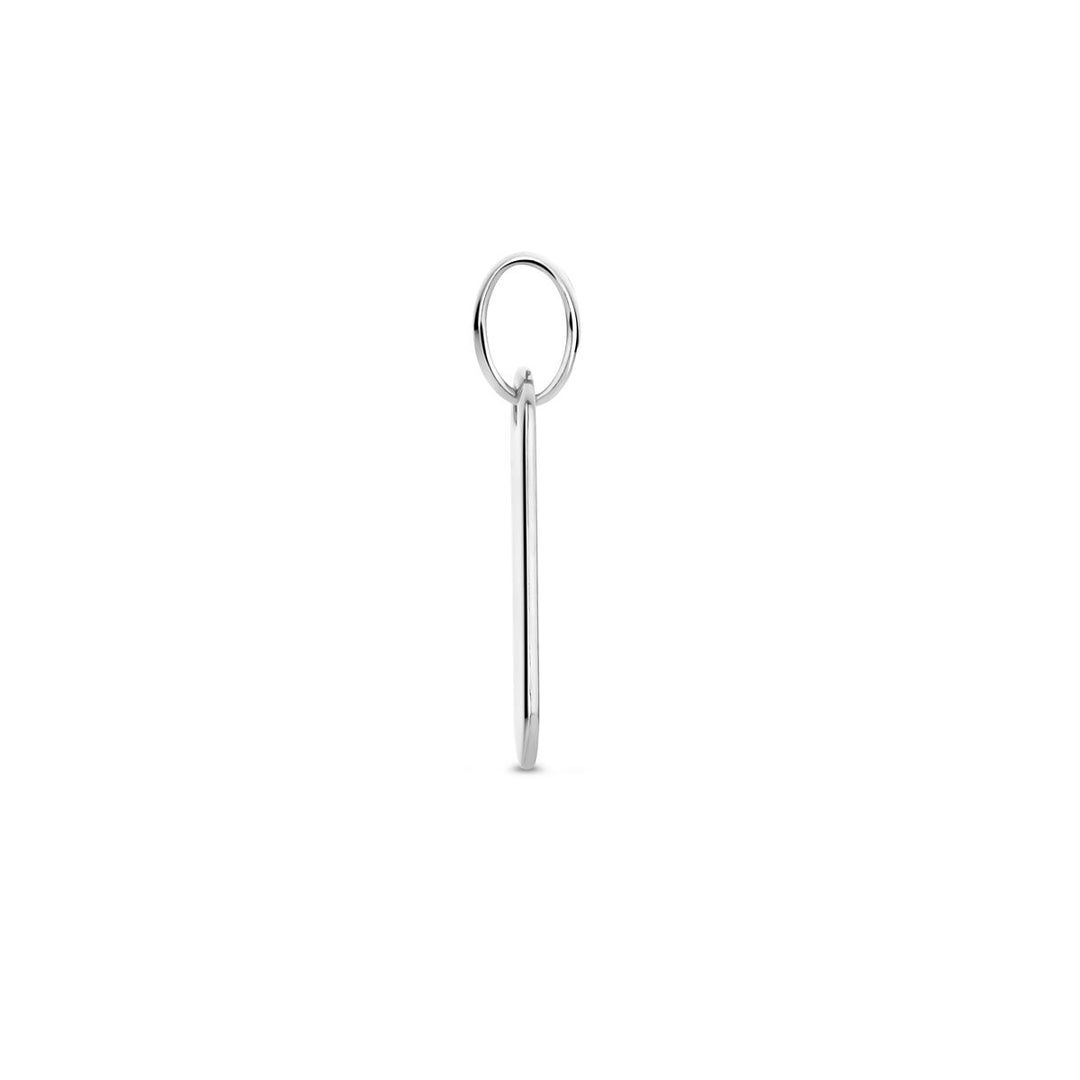 Gerhodineerde 925 Zilveren Hanger – Elegante Rechthoekige Vorm