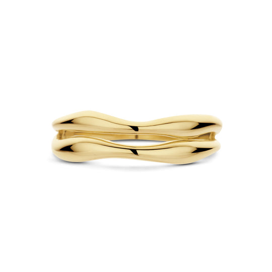 Stijlvolle 14k Geelgouden Ring met 6mm Breedte