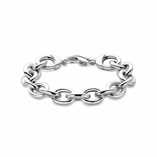 Gerhodineerd 925 Zilveren Armband - 13mm Schakelbreedte en 19.5cm Draaglengte | Tijdloze Luxe en Kwaliteit