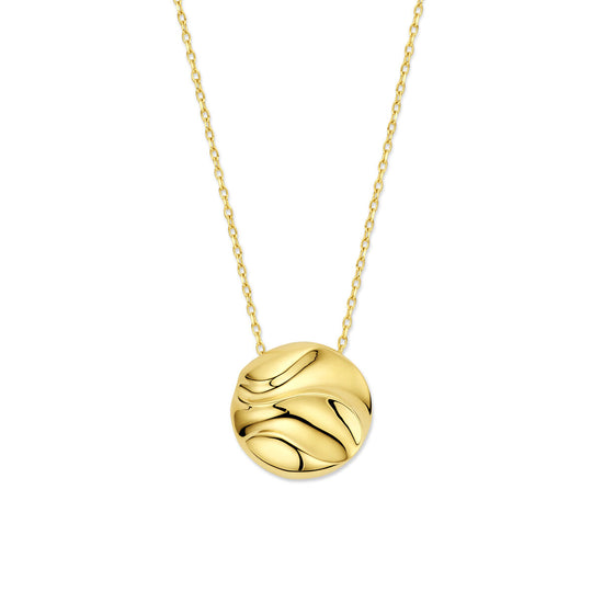 14k Geelgouden Collier met Hanger - Verstelbare Lengtes (42-45 cm)