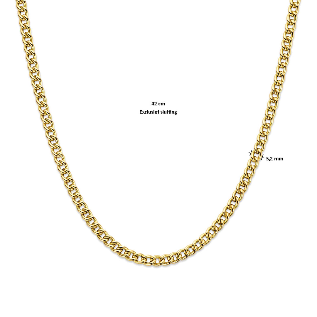 14K Geelgouden Collier zonder Slot - 42 cm, 5.2 mm Schakelbreedte